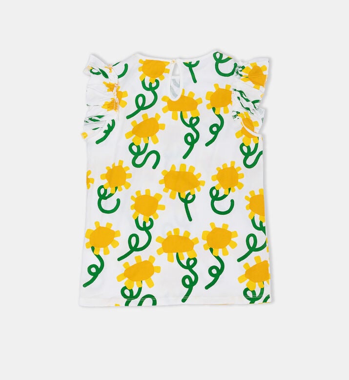 Sunflower-print Sleeveless Top Sunflower-print Sleeveless Top