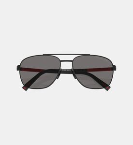 Stripe Design Pilot Frame Sunglasses 60