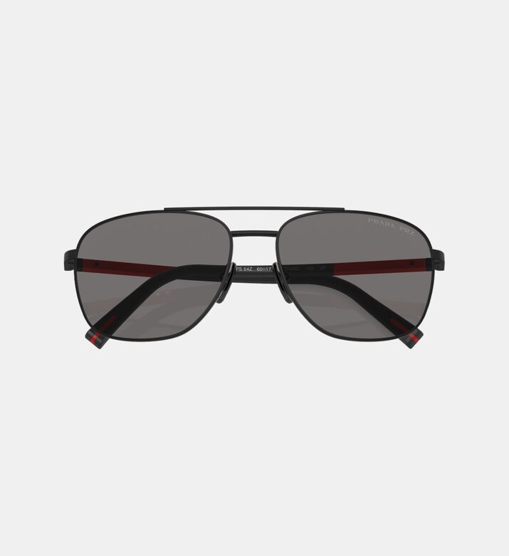 Stripe Design Pilot Frame Sunglasses 60