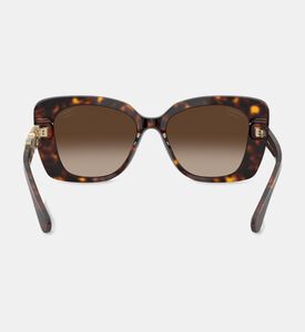 Chanel Crystal-embellished Square Sunglasses, Terracotta, Packshot View