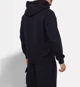 Y-3 Logo-print Kangaroo Pocket Hoodie, Model View