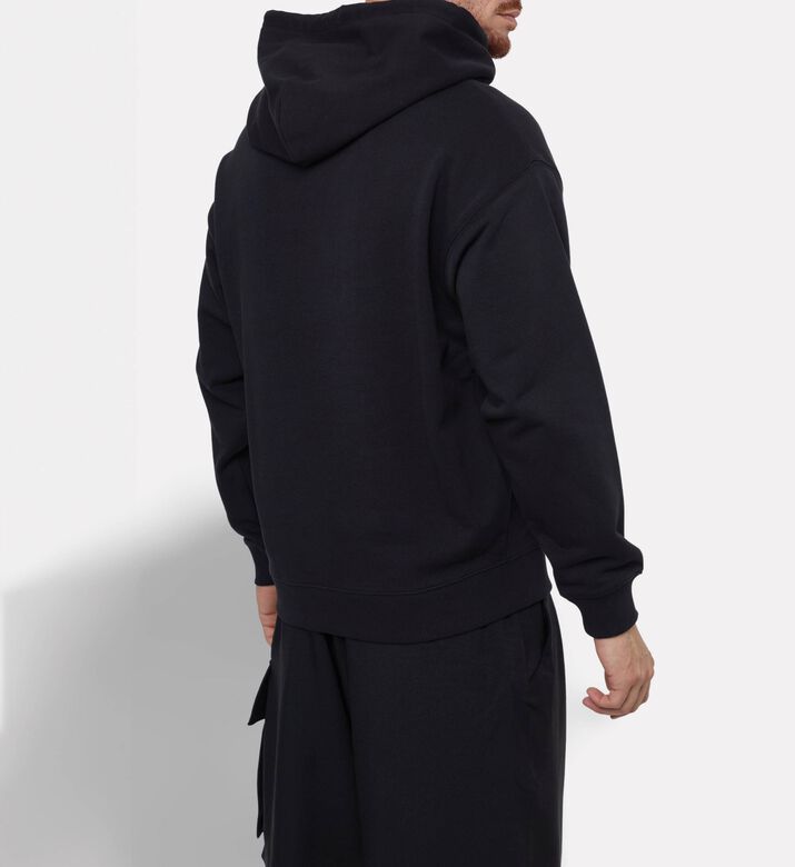 Y-3 Logo-print Kangaroo Pocket Hoodie, Model View