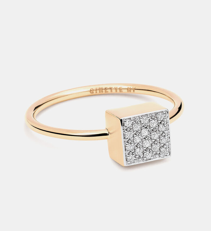 Ever Baby Diamond Square Ring 18k