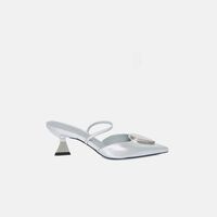 Pointed-toe Kitten Heels Mules