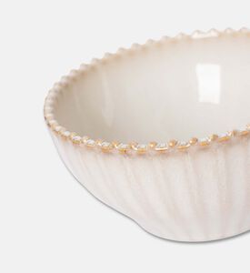 Home Deco and More Stoneware Raising Pearl Design Bowl, Packshot View