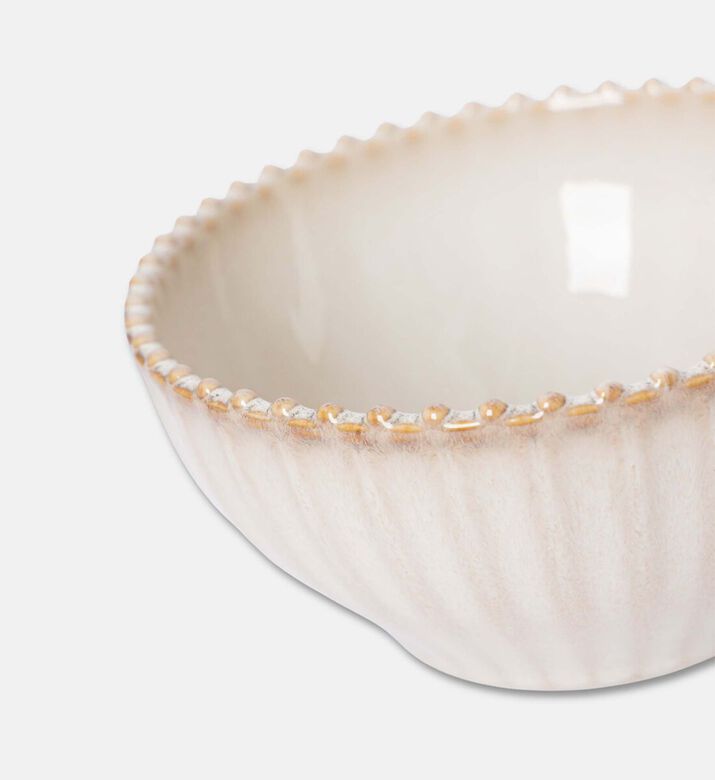 Home Deco and More Stoneware Raising Pearl Design Bowl, Packshot View