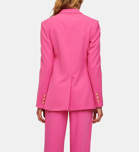 Crepe Straight Cut Blazer Jacket Crepe Straight Cut Blazer Jacket