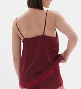 Satin Lace-trim Pajama Top Satin Lace-trim Pajama Top