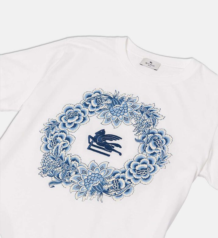 Cotton Floral-print Crewneck T-shirt