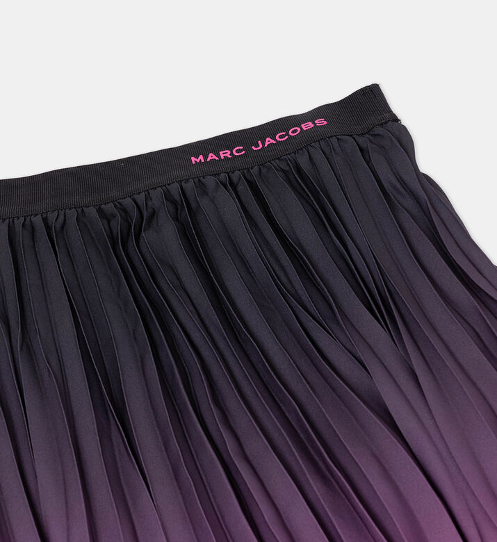 Long Gradient-print Pleated Skirt Long Gradient-print Pleated Skirt