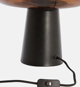 Light and Living Misty Glass Table Lamp, 30x30x46-cm, Grey, Packshot View