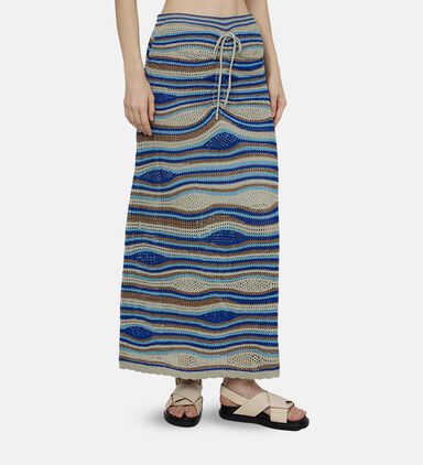 Mixed Waves Knit Skirt