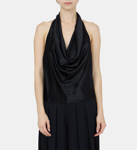 بلوزة أيانا قصيرة بياقة ملتفة حول الرقبة