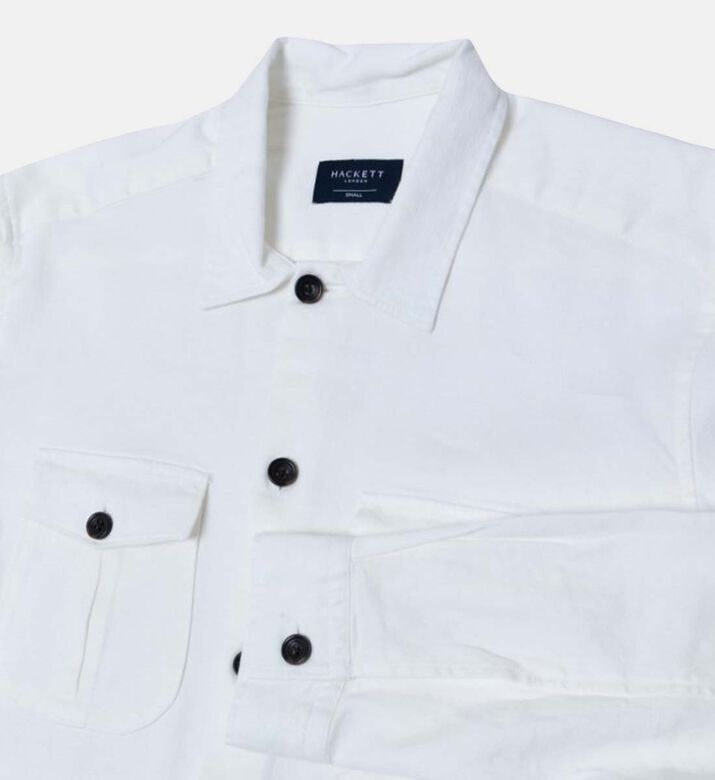 Linen Denim Multi-pocket Over Shirt