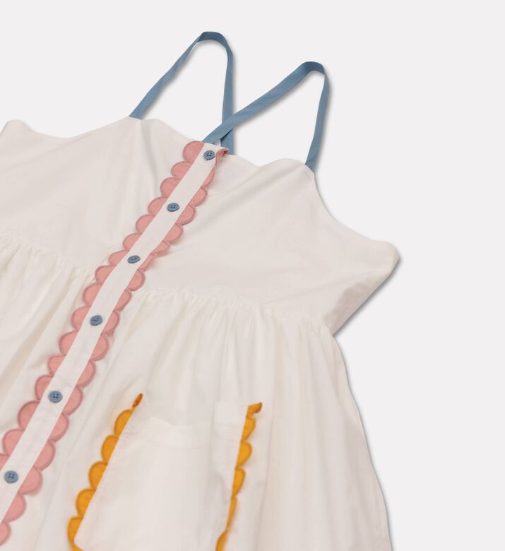 Stella McCartney Scalloped Pinafore Woven Dress, Packshot View