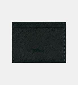 Longchamp Le Foulonne Leather Card Holder, Black, Packshot View
