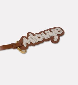 Mlouye Logo Leather Keyring, Light-brown, Packshot View