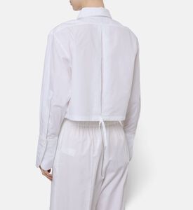 Patou Safari Tie-back Cropped Shirt, Model View