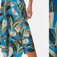Anthurium Garden Asymmetric Midi Skirt