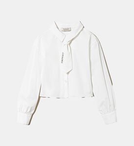 قميص بوبلين قطن بربطة