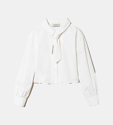 Cotton Tie Poplin Shirt