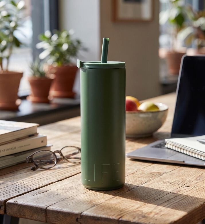 Design Letters Lettering Thermo Travel Cup, Model View