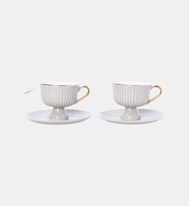 French 6-piece Coffee Cup Saucer Set
