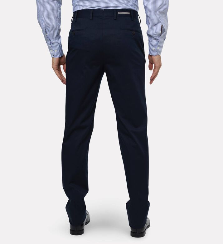 Corneliani Tailored Stretch Trousers, Dark-blue, 54, Model View