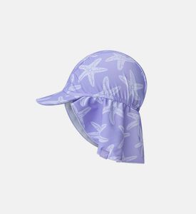 قبعة سباحة بنقشة نجوم بحر بلون ليلكي