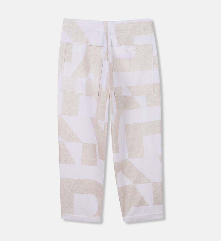 All-over Print Cotton-linen Pants