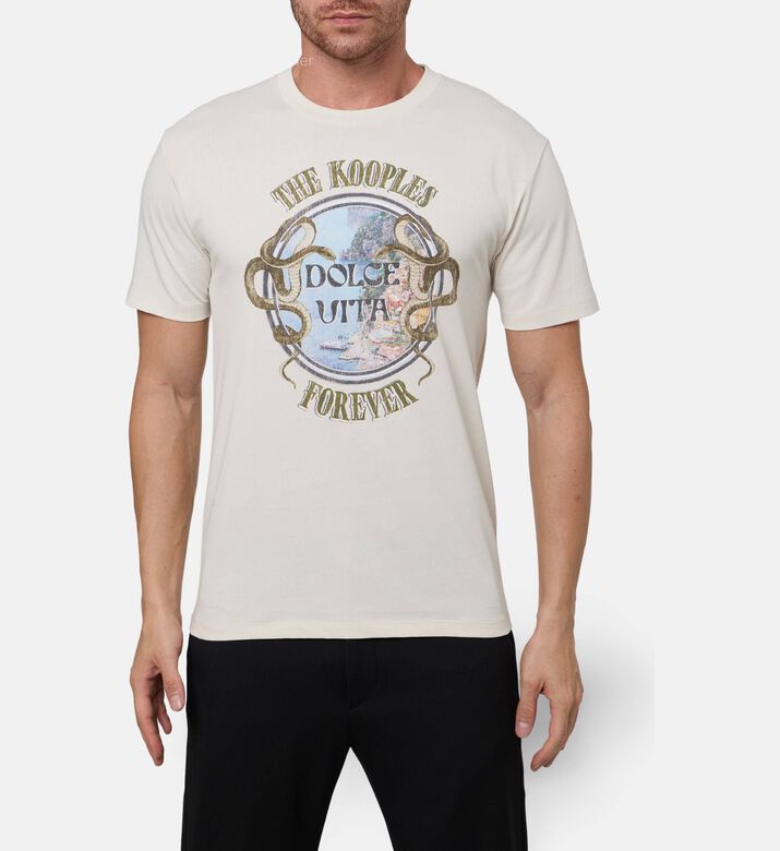 The Kooples Logo-print Short-sleeve T-shirt, Model View