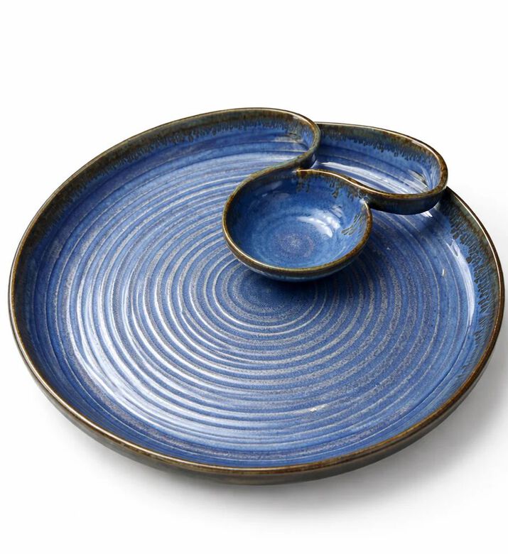Tohfa Luxe Lujain Handcrafted Ceramic Chip Dip Platter, Packshot View