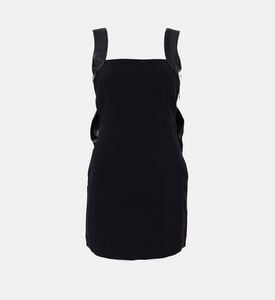 Leather Straps Fitted Mini Dress Leather Straps Fitted Mini Dress