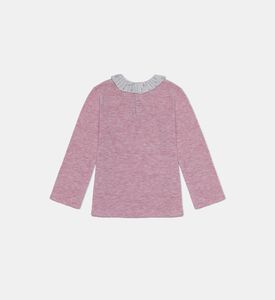 قميص بياقة مكشكشة بقصة مريحة