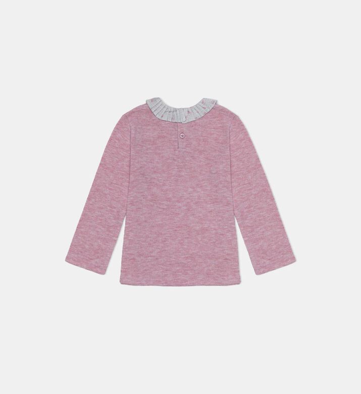 قميص بياقة مكشكشة بقصة مريحة