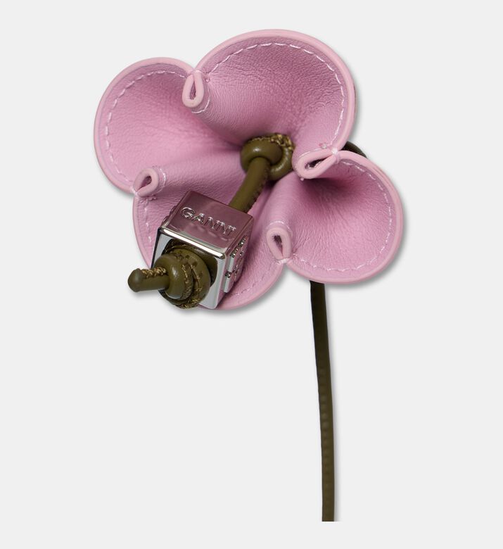 Ganni Leather Flower Bag Charm, Packshot View