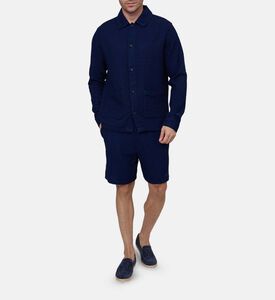 قميص ميليان إنديغو طويل الأكمام