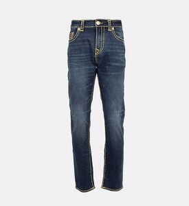 Slim-fit Contrasted Lines Denim Pants Slim-fit Contrasted Lines Denim Pants