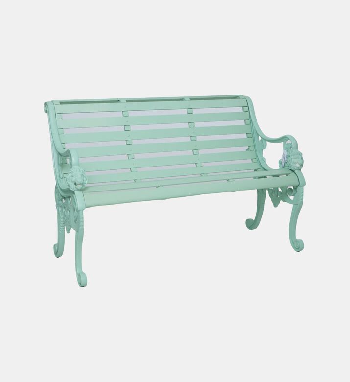 Home Deco and More Sandringham Aluminum Bench, Green, Packshot View