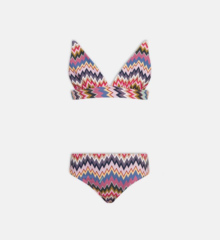 Zigzag-print 2-piece Bikini Set