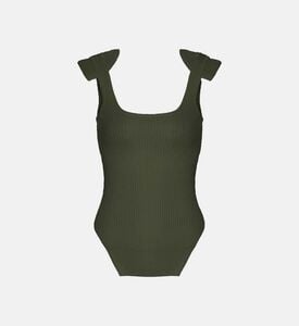 لباس سباحة قطعة واحدة بياقة مربعة