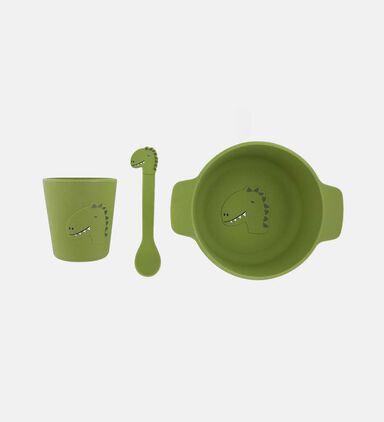 Mr. Dino Silicone First Meal Set