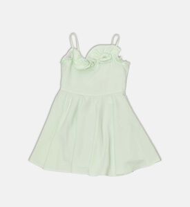 La Mia Bambina Flared Sweetheart Neck Dress, Light-green, 8y, Packshot View