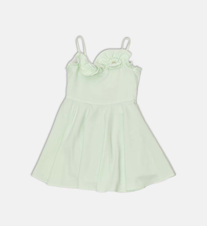 Flared Sweetheart Neck Dress