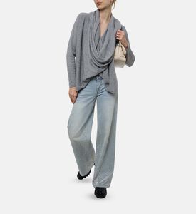 Alice and Olivia Drape-detail Regular-fit Pullover, Model View