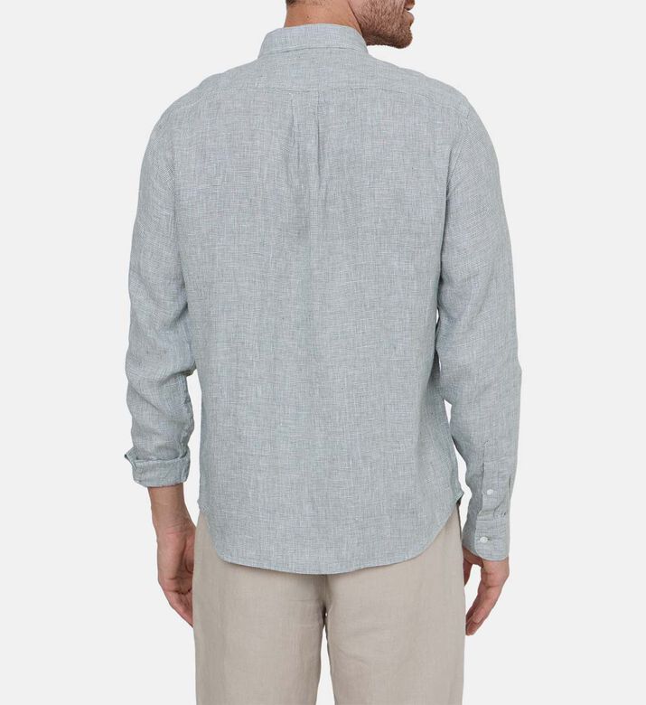 قميص بأكمام طويلة بنقشة