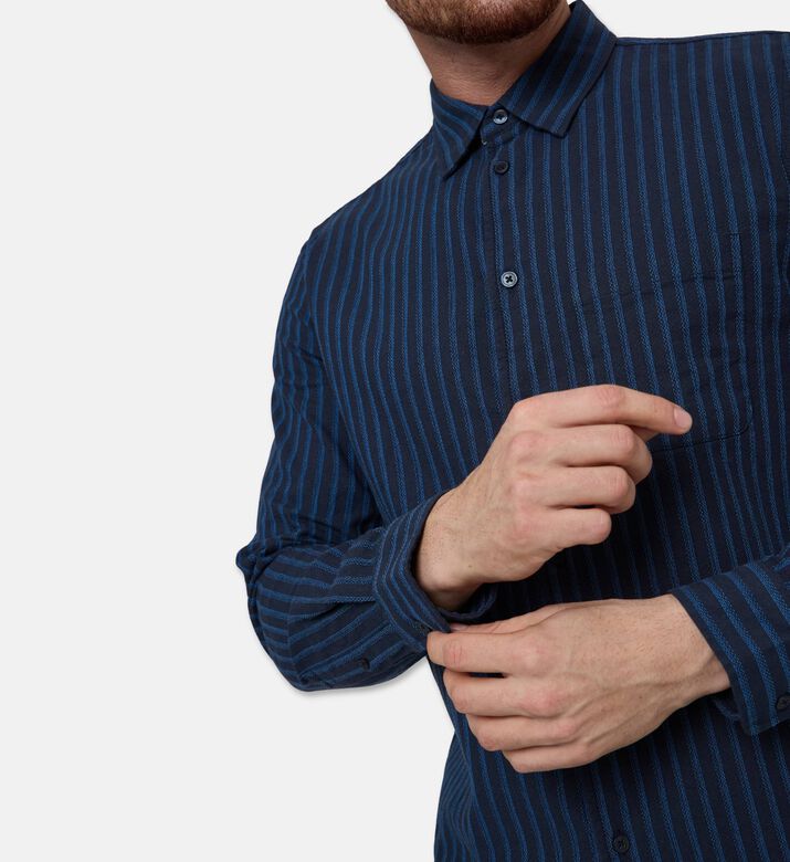 Samsoe Shirt Saliam, Blue, L, Model View