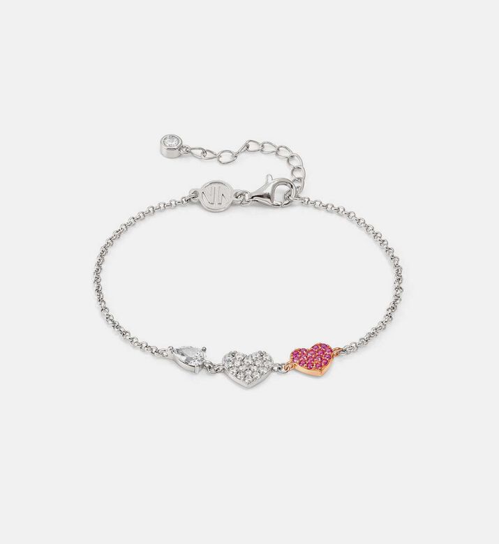 Lucentissima Heart Cubic Zirconia Silver Bracelet