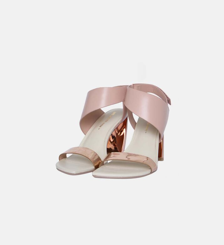 Curved Heel Ankle Strap Sandal