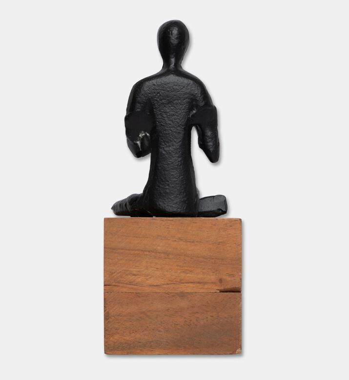 Home Deco and More Yoga Pose Matte-finish Figurine, Black, Packshot View